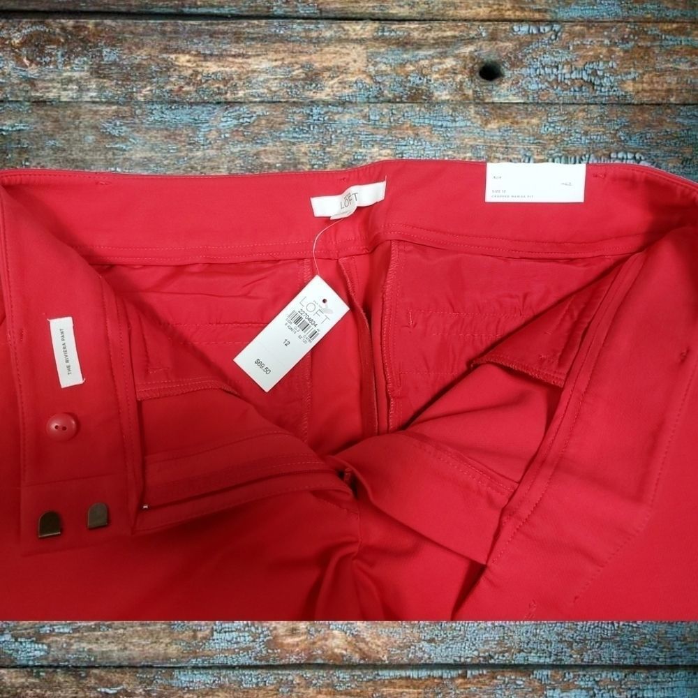 NWT LOFT CROPPED RIVIERA PANTS - Picture 2 of 4